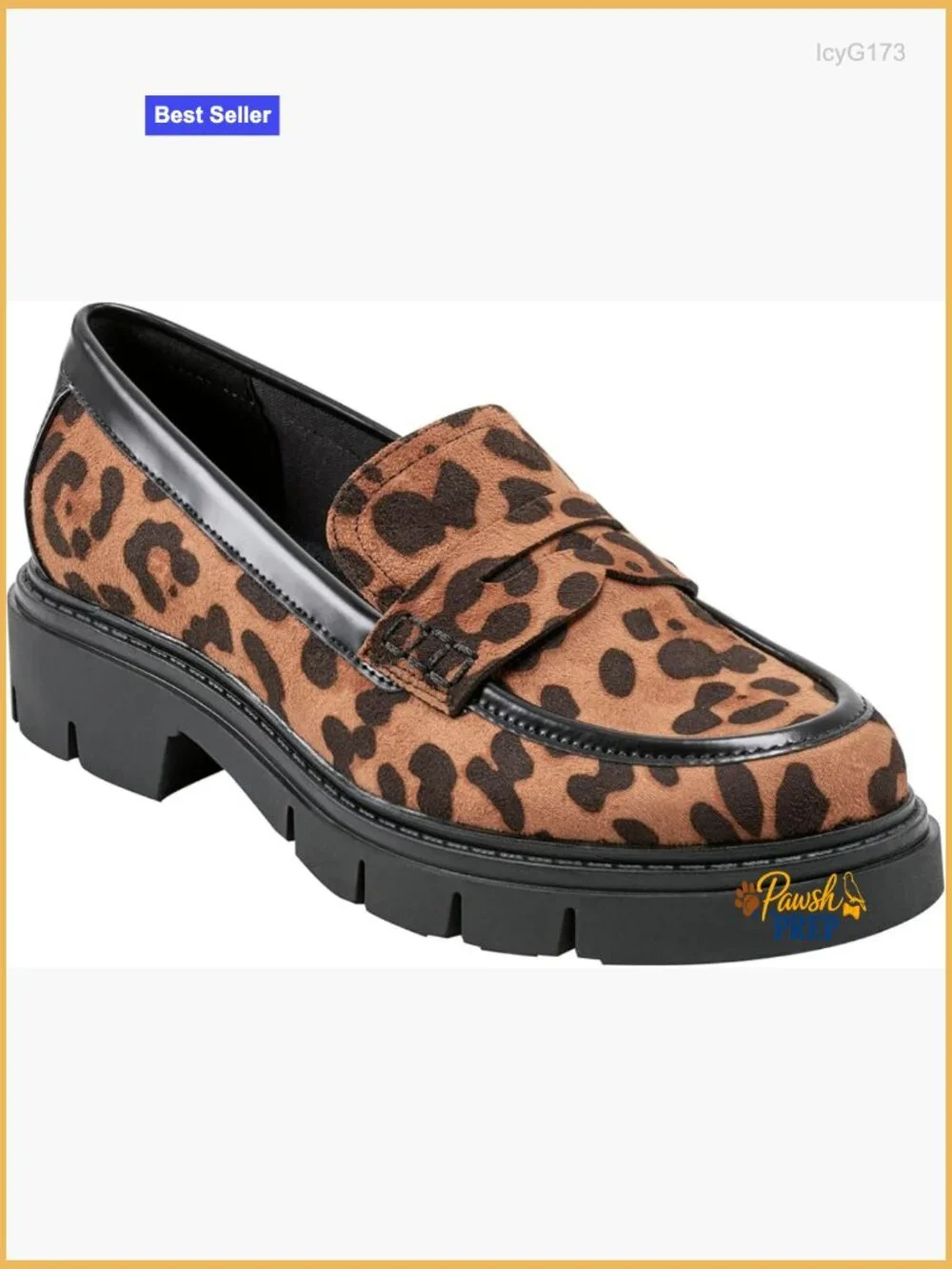 Women's Penny Loafers Slip-On Almond Toe Lug Sole Shoes - Picture 1 of 6